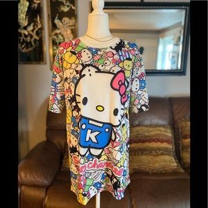 SOLD ✅HELLO KITTY WOMEN oversized T-shirt dress